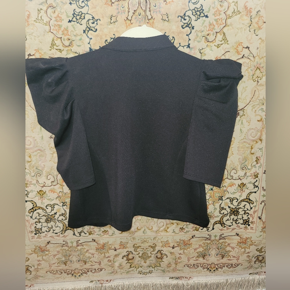Chocolate USA Black Puffy Sleeve Blazer - Picture 6 of 9